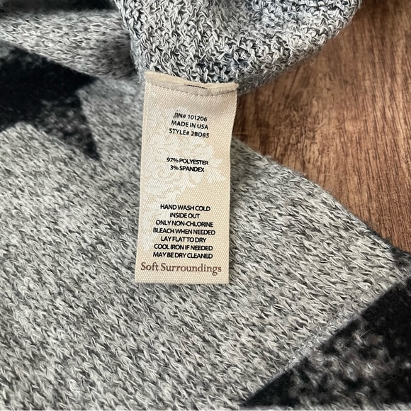 Soft Surroundings E'toile Star Knit Sweater Tunic Top Gray Size Small - Picture 6 of 6